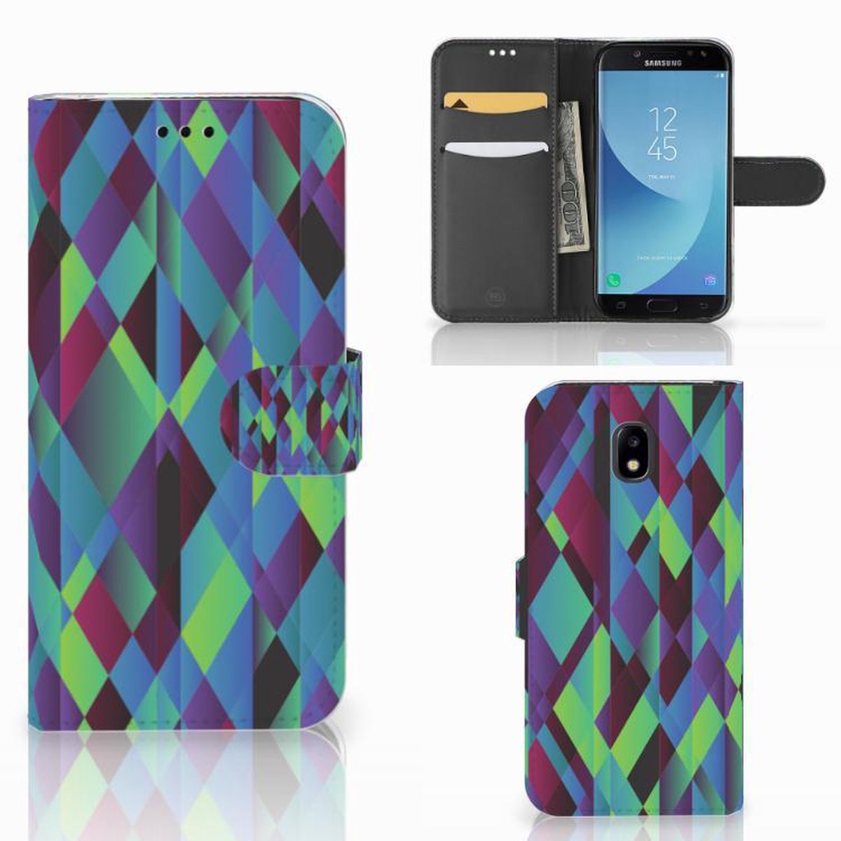 Samsung Galaxy A30 Book Case Abstract Green Blue