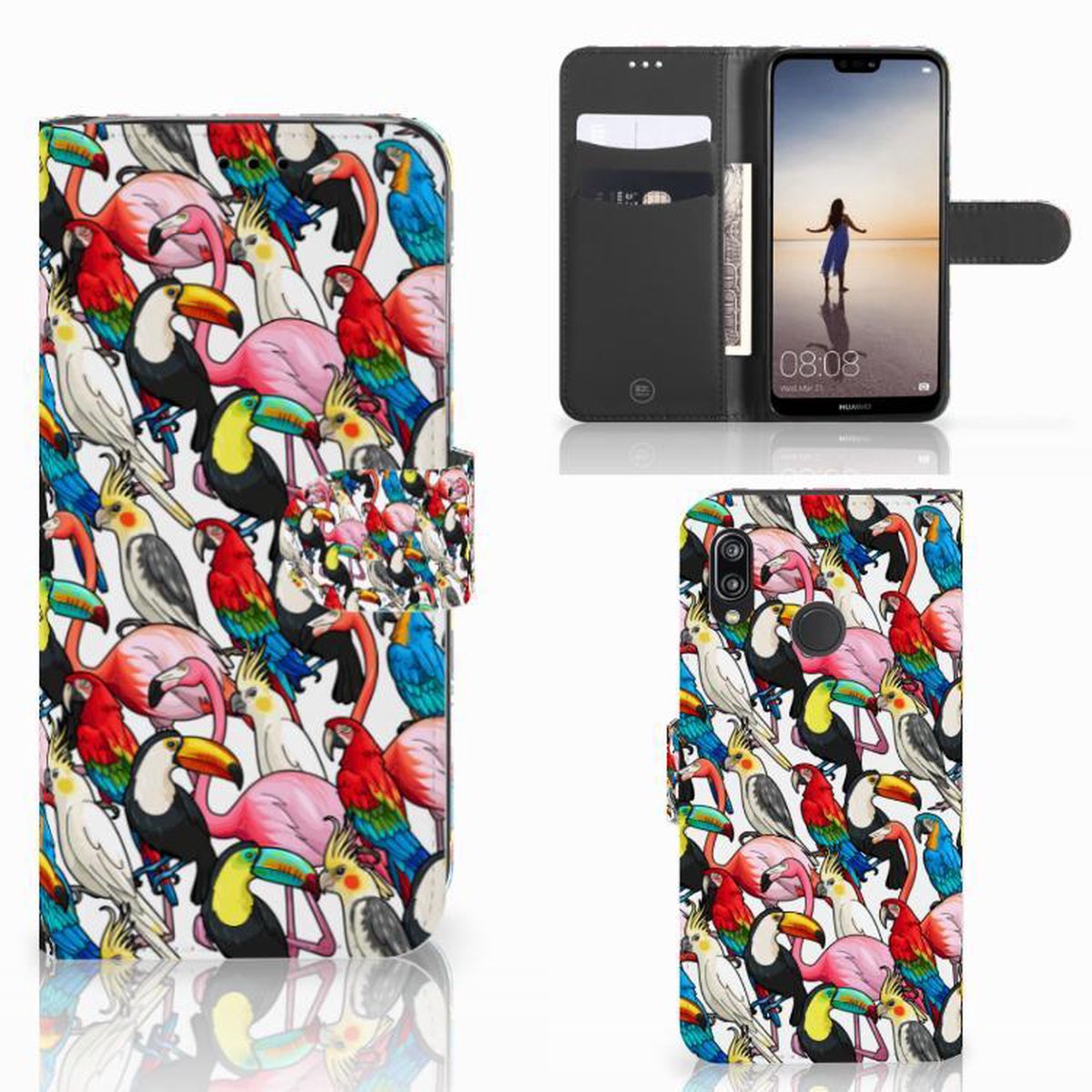 Samsung Galaxy A30 Telefoonhoesje met Pasjes Birds