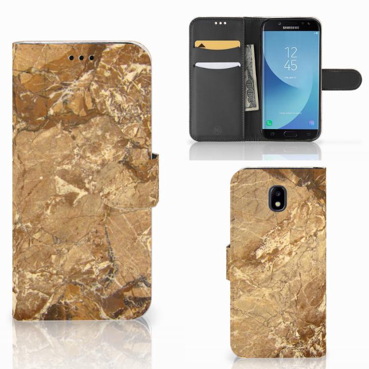 Boekhoesje voor Samsung Galaxy A30 Bookcase Marmer Creme