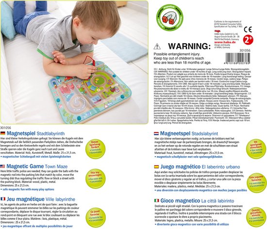 Haba Magneetspel Peuterspeelgoed Stadslabyrint