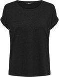 Donkergrijs gemêleerd T-shirt met korte, opgerolde mouwen, recht model.