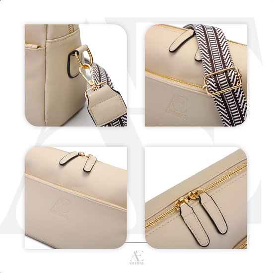 Aramae® - Sac bandoulière femme - Sacs bandoulières - Sac bandoulière - Sac téléphone - Beige mat
