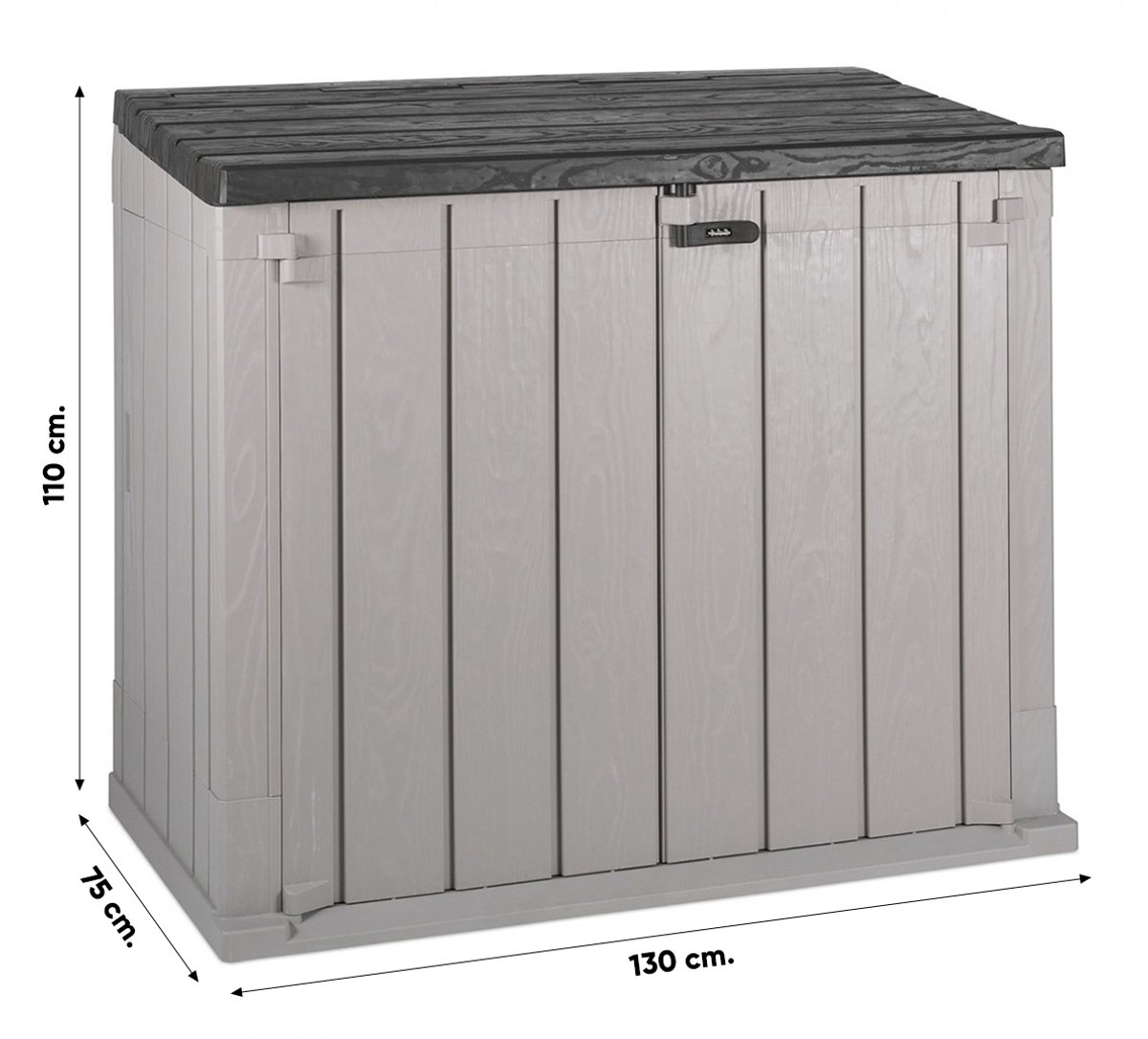 Toomax Stora way opbergbox 842 liter - taupe donker grijs
