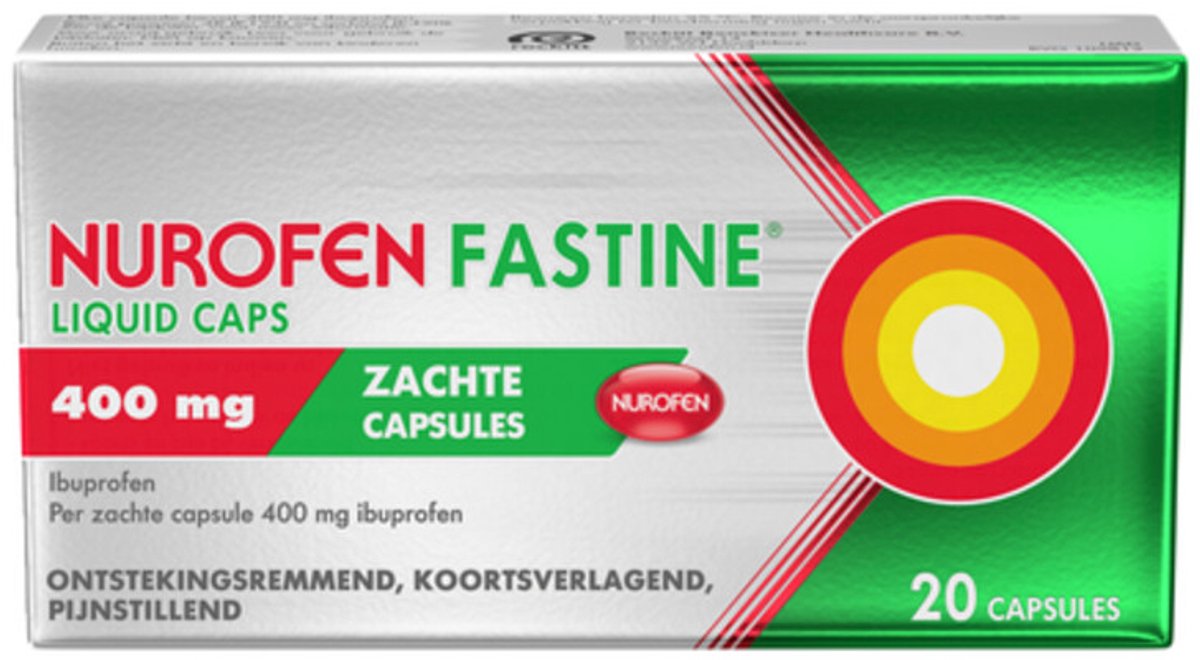 Goedkoopste Nurofen Fastine 400mg -1 x 20 capsules