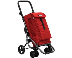 Playmarket Go Up Premium Boodschappentrolley - 2 Wiel - Boodschappenwagen - Rood