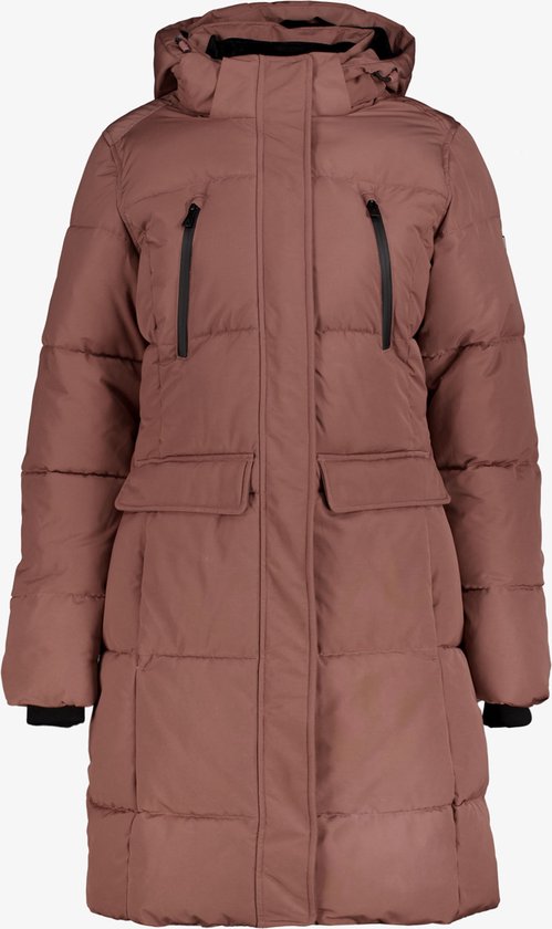 Kjelvik dames parka winterjas waterafstotend roze - Maat M - Met capuchon - Ritssluiting