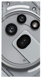 Close-up van de dubbele camera en LED-flitsers van de Nothing Phone.