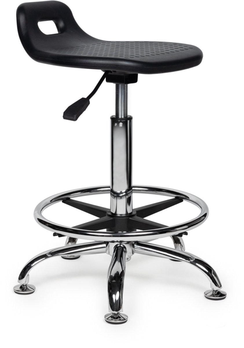Ergonomische Zit Sta Kruk - Standaard, Met voetring