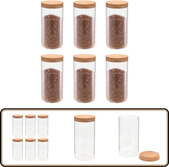 6-pack 200ml yoghurtpotten met deksel voor het bewaren van puddingmelk