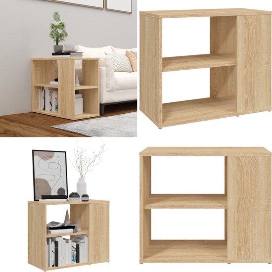 VidaXL Bijzetkast 60x30x50 cm bewerkt hout oud houtkleurig