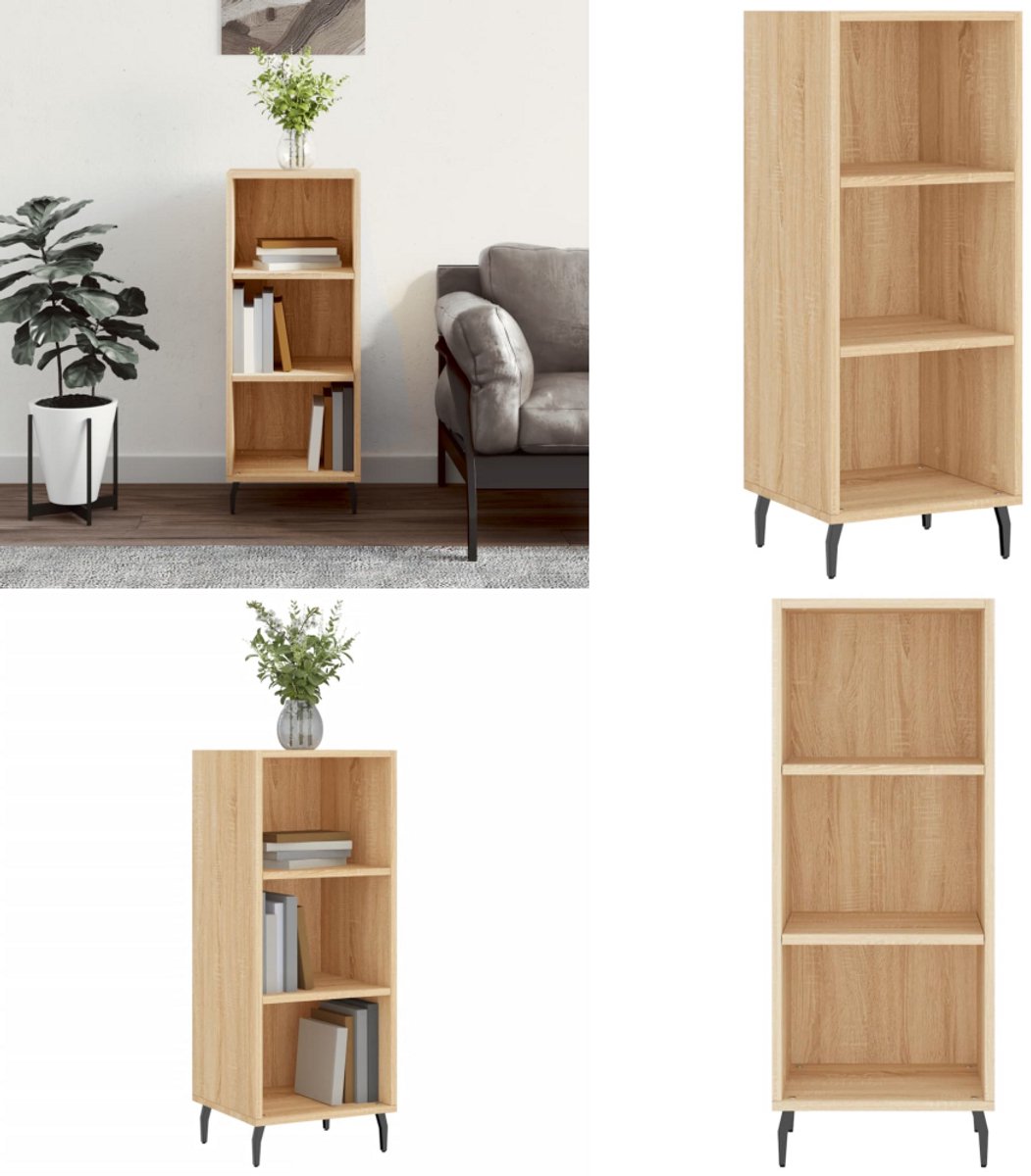 vidaXL Dressoir 34,5x32,5x90 cm bewerkt hout sonoma eikenkleurig - Dressoir - Dressoirs - Kast - Wandkast