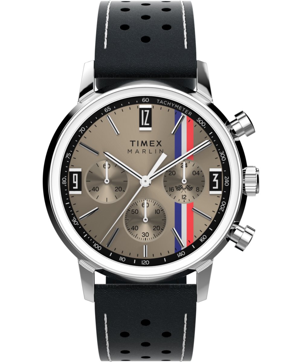 Timex Marlin TW2W98900 Horloge - Leer - Zwart - Ø 40 mm