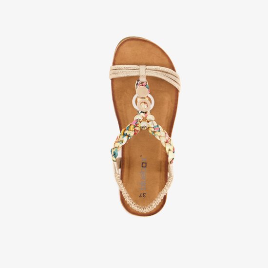 Lena - Handgemaakte Gevlochten Sandalen - Bruin/Blauw/Rood/Groen