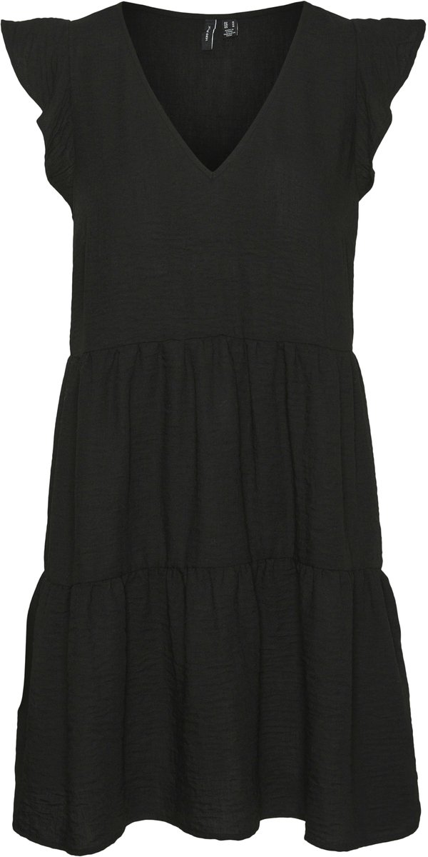 VERO MODA - VMKITA SS FRILL V-NECK DRESS WVN EXP GA - Dames - Mini jurken