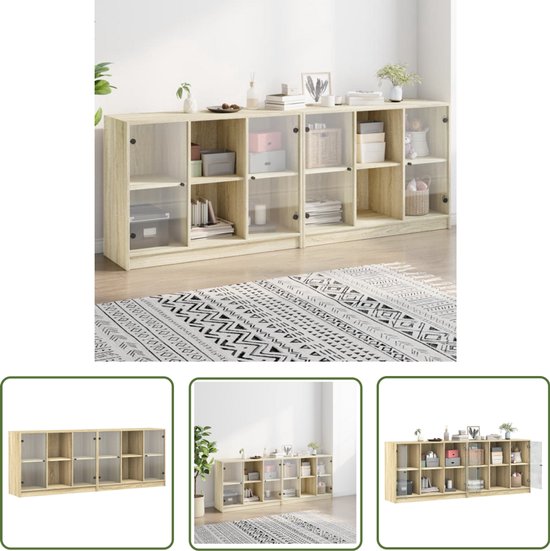 Boekenkast Kopenhagen Hoog 80cm 2 Deuren | Bestel nu online ✓ 3 jaar garantie ✓ Thuiswinkel Waarborg