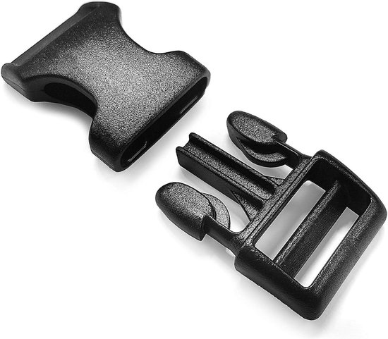 Ganzoo Kliksluiting van kunststof in verschillende kleuren, 3/8 inch, clipsluiting, steeksluiting voor paracord-armbanden, hondenhalsbanden, rugzak, Meerkleurig, 22 Stück - 3/8 Zoll (10mm