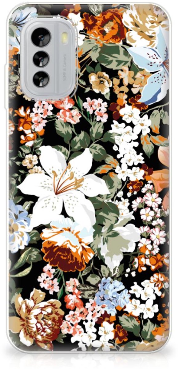 TPU Case voor Nokia G60 Dark Flowers