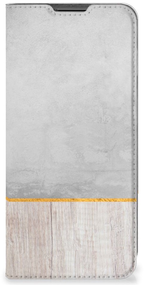 Motorola Moto G22 Book Wallet Case Wood Concrete