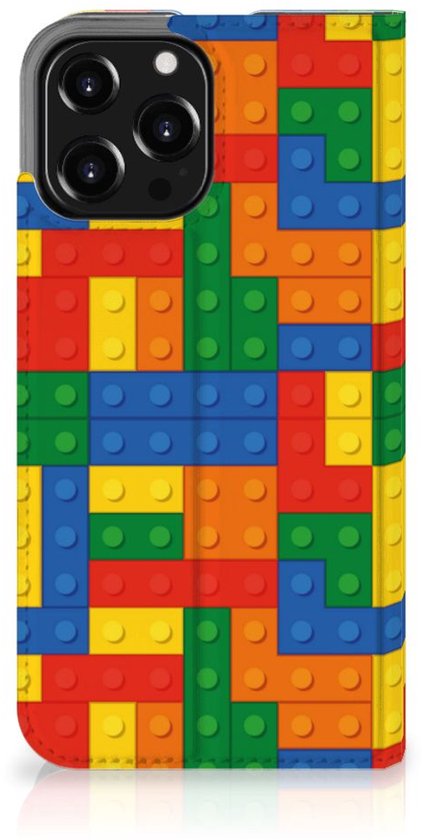 Book Case voor iPhone 13 Pro Max Hoesje met Magneet Blokken