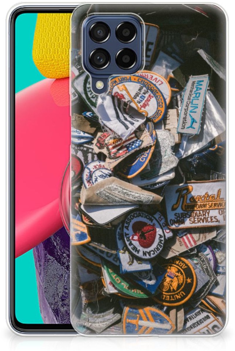 Samsung Galaxy M53 Siliconen Hoesje met foto Badges