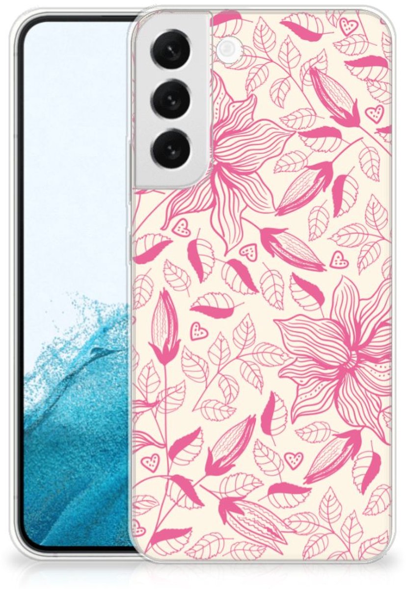 TPU Hoesje voor Samsung Galaxy S22 Plus TPU Case Pink Flowers