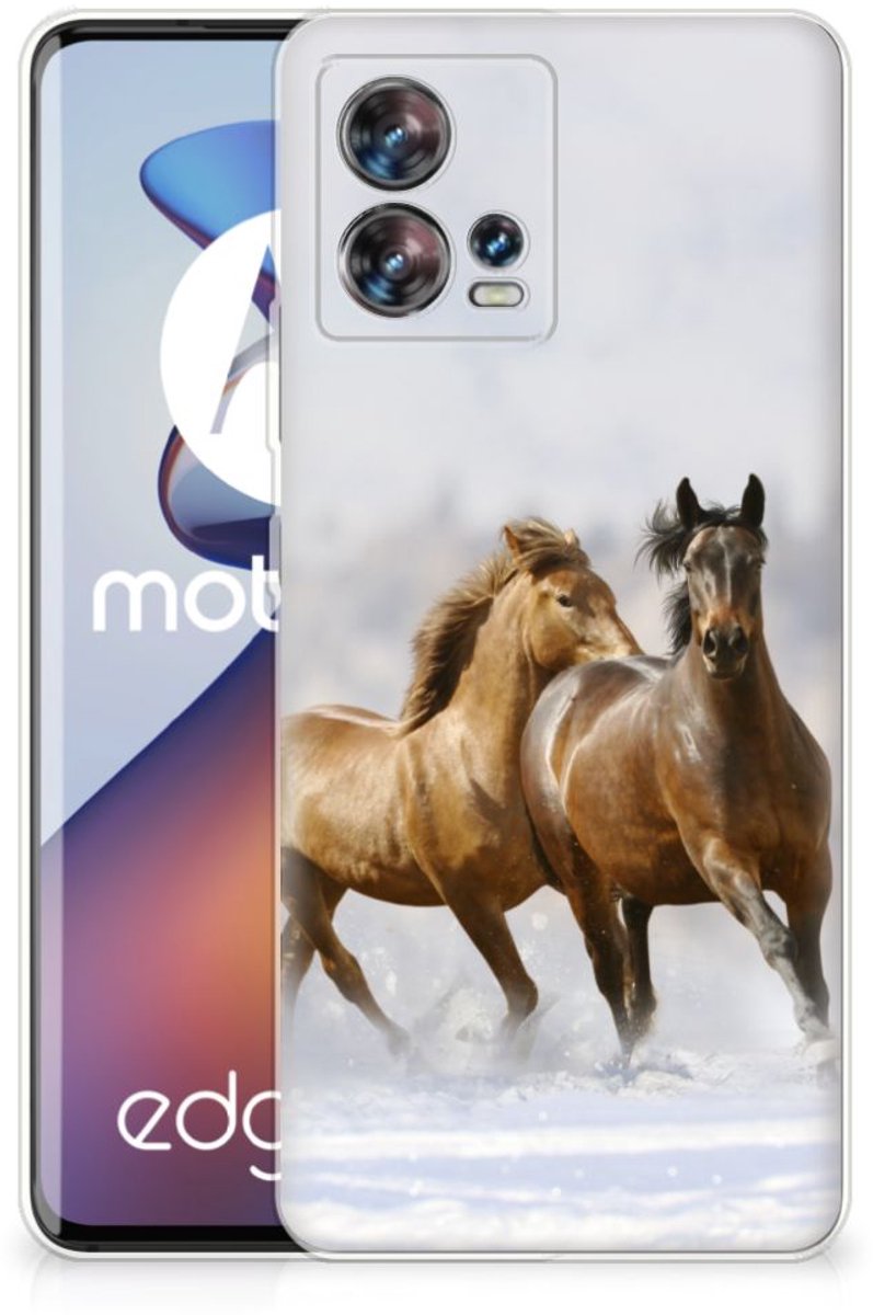 Motorola Edge 30 Fusion TPU Hoesje Paarden