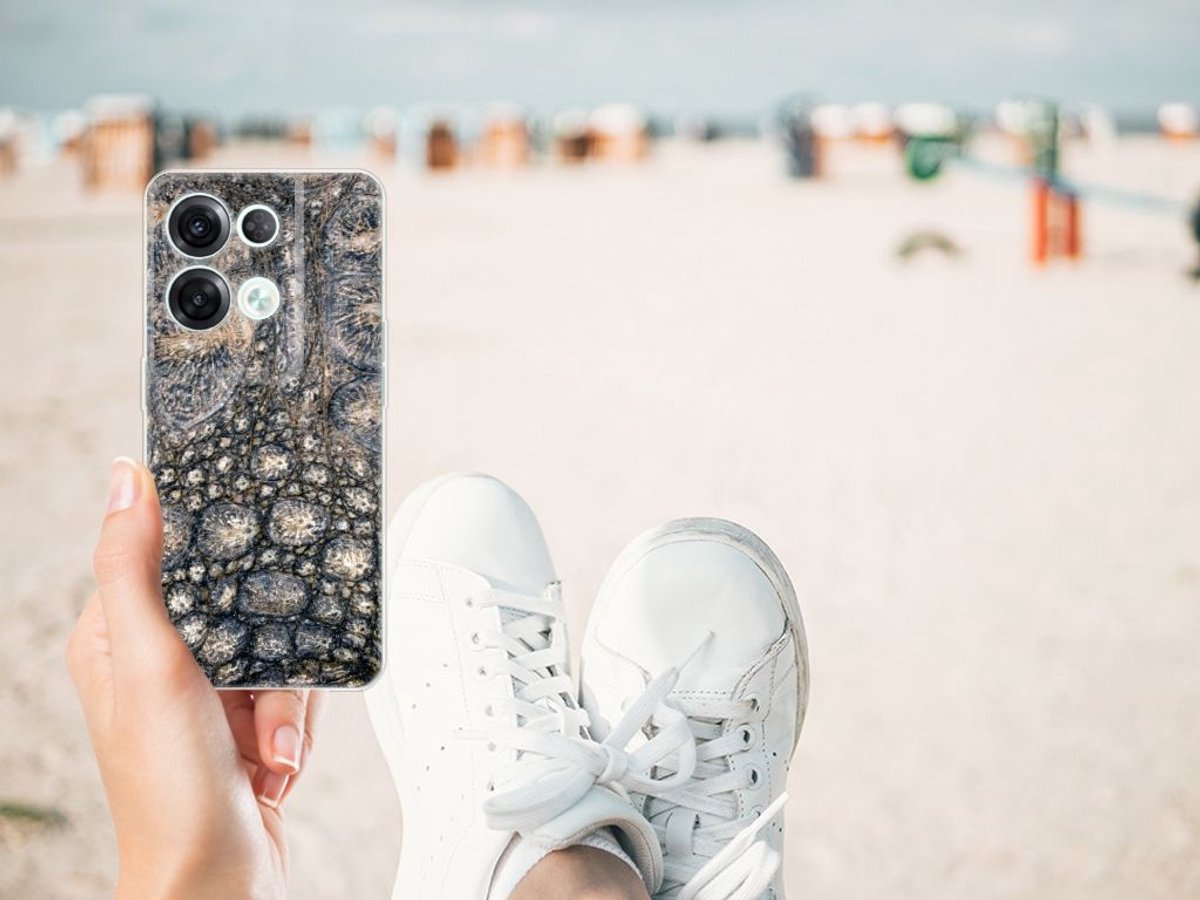 OPPO Reno8 Pro TPU Hoesje Krokodillenprint