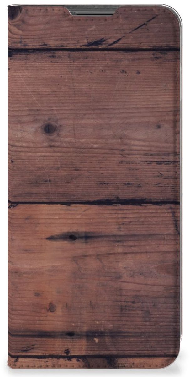 Motorola Moto G22 Book Wallet Case Old Wood