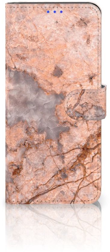 Étui portefeuille OPPO Reno5 Z | Coque A94 5G Marbré Oranje