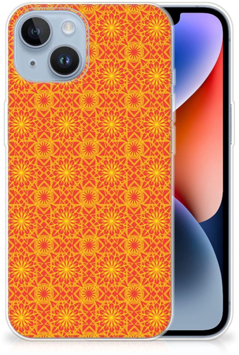 Apple iPhone 14 TPU bumper Batik Oranje