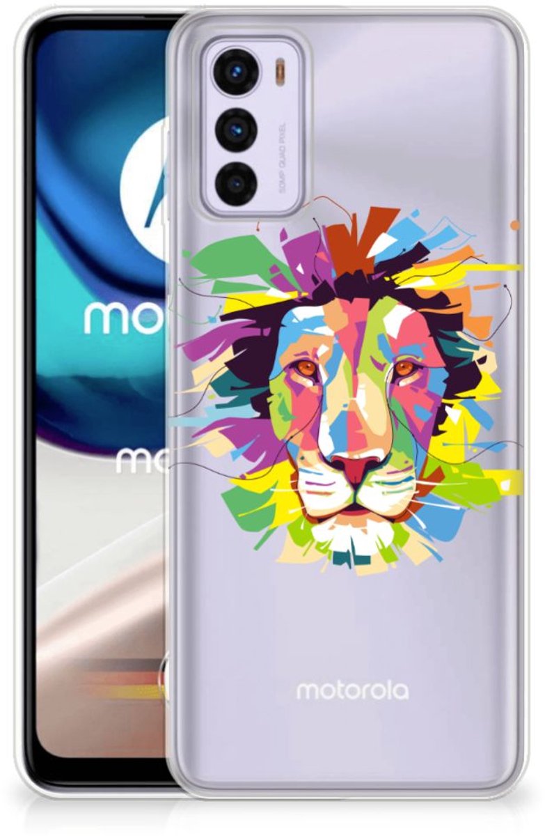 Motorola Moto G42 Telefoonhoesje met Naam Lion Color