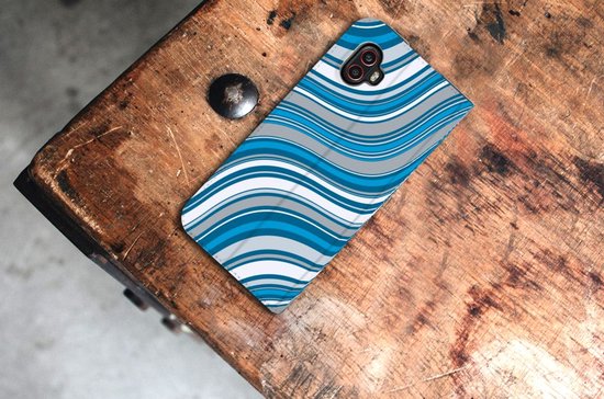 Coque Samsung Galaxy Xcover 6 Pro Book Case Waves Blauw