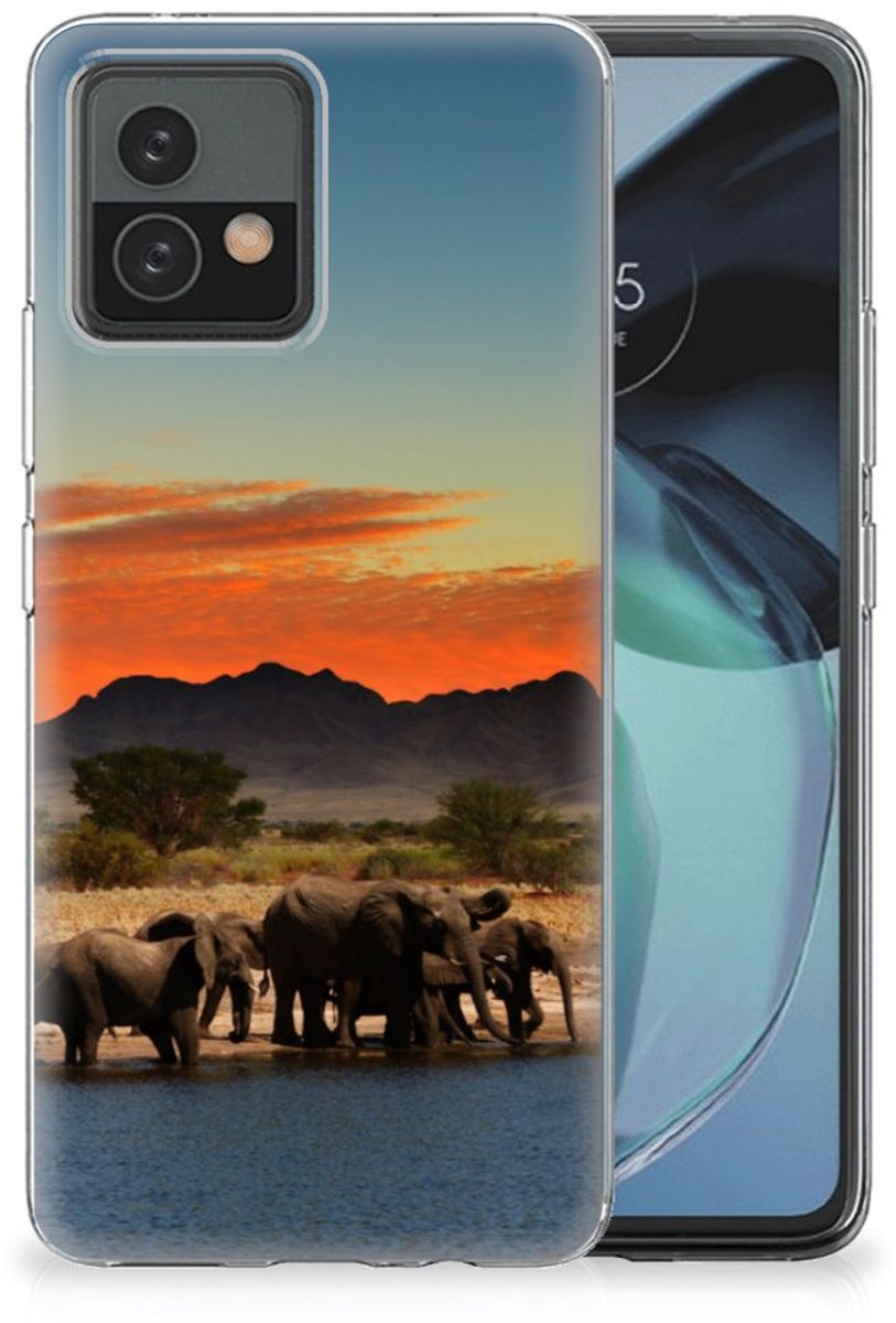 Motorola Moto G72 TPU Hoesje Olifanten