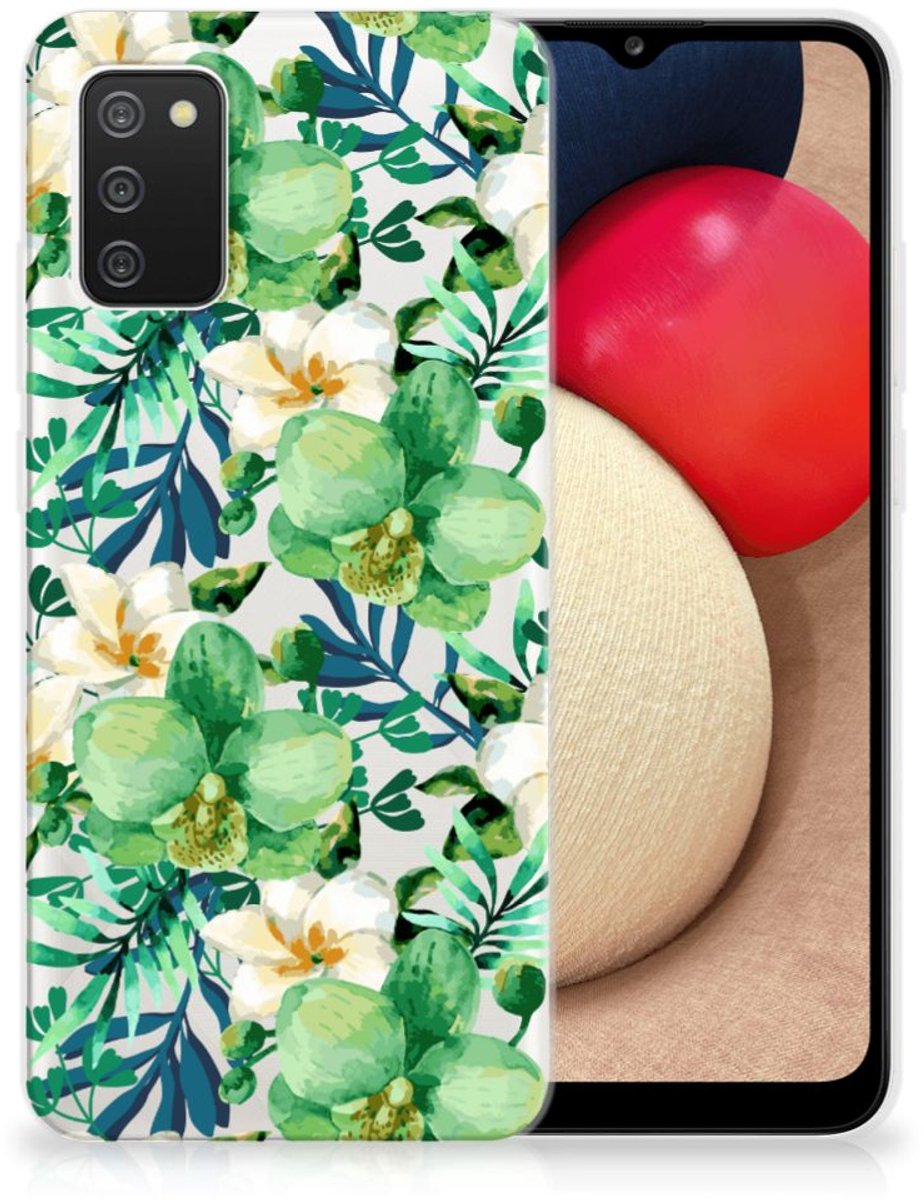 Samsung Galaxy A02s TPU Case Orchidee Groen