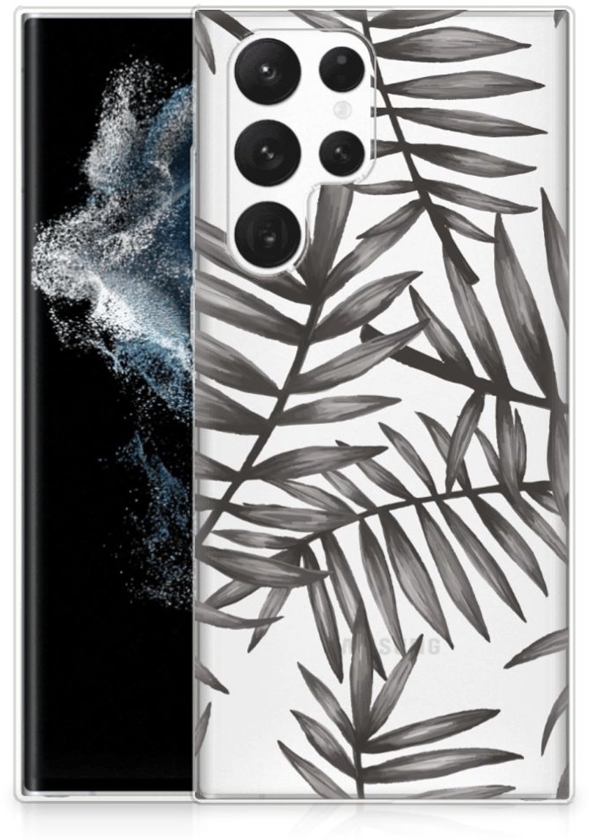 Samsung Galaxy S22 Ultra TPU Case Leaves Grey