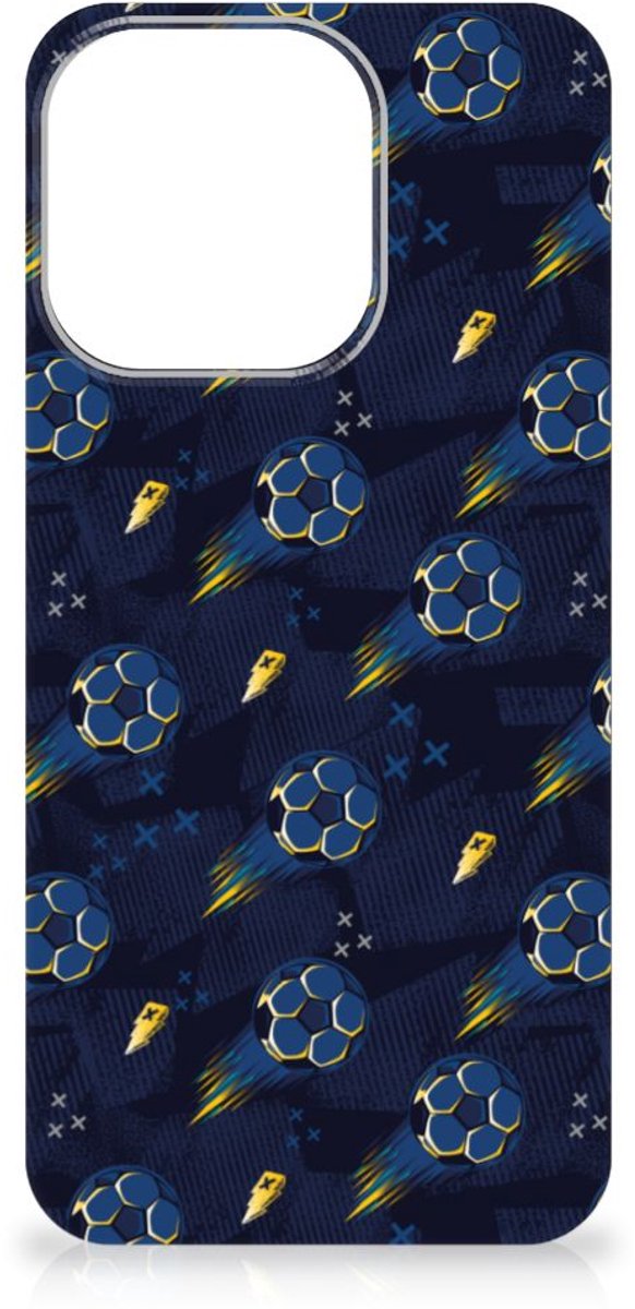 Doorzichtige Silicone Hoesje voor iPhone 14 Pro Voetbal