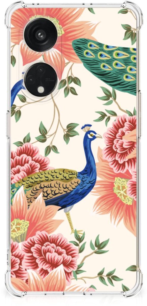 Case Anti-shock voor OPPO A98 Pink Peacock
