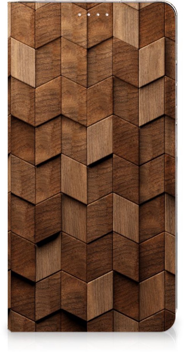 Book Wallet Case voor Samsung Galaxy S23 Plus Wooden Cubes