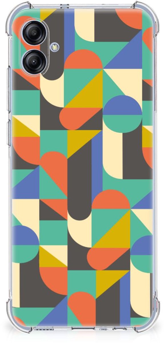 Samsung Galaxy A04e Doorzichtige Silicone Hoesje Funky Retro