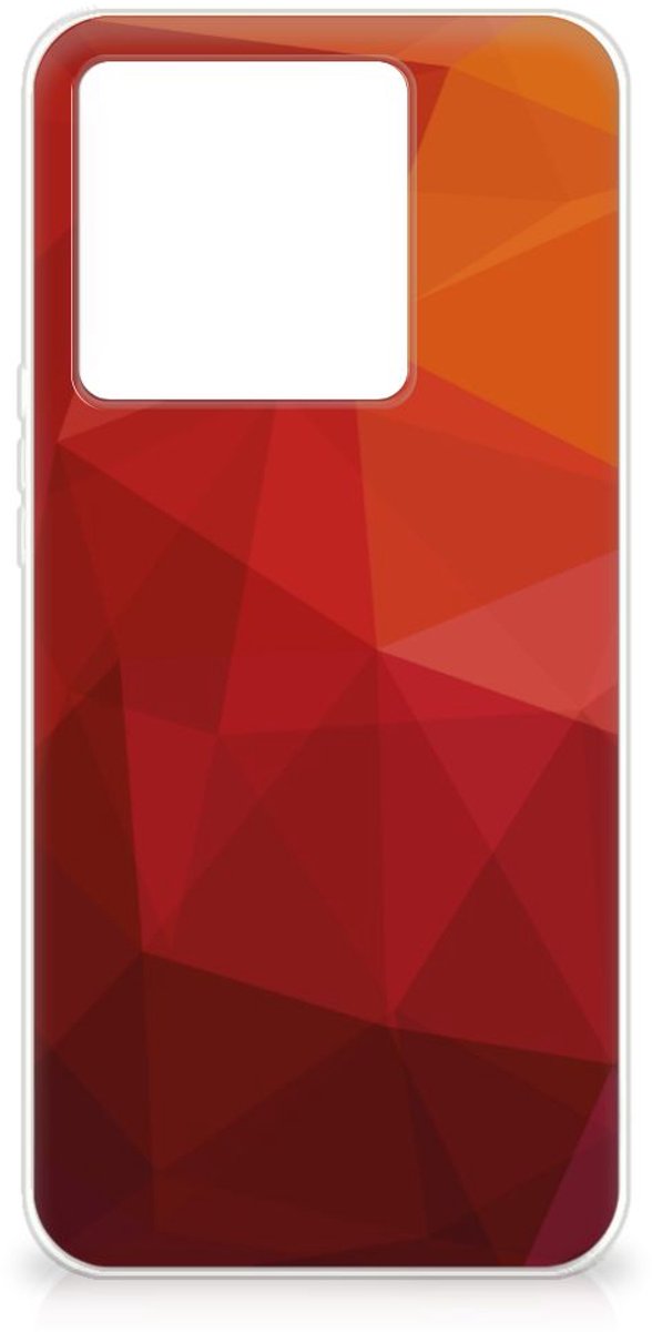 TPU Hoesje voor Xiaomi 13T Polygon Red