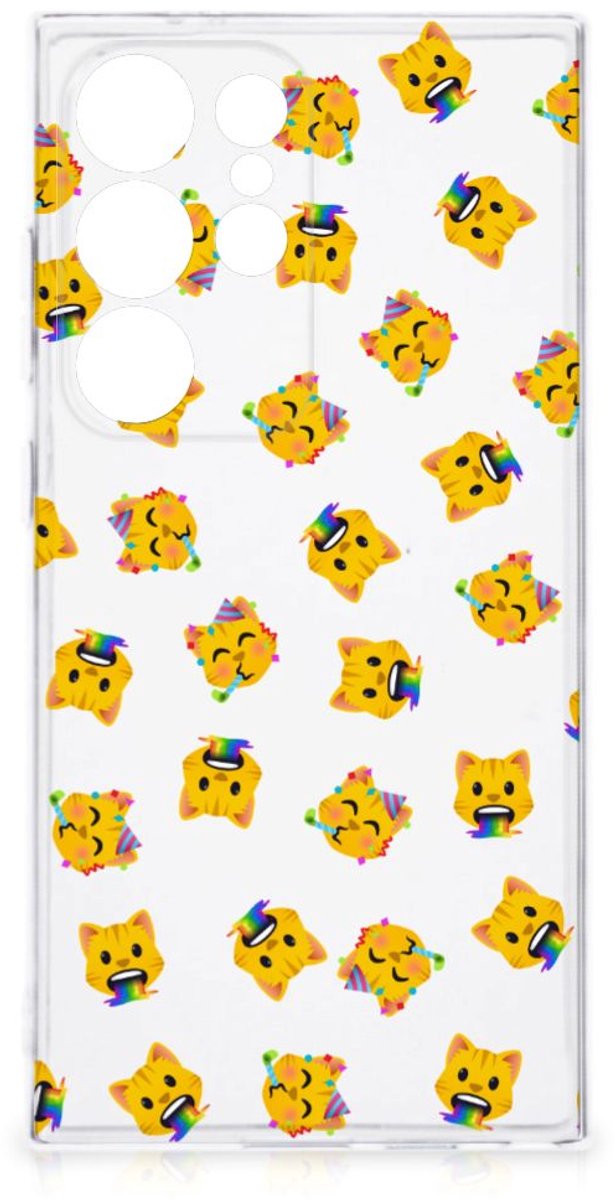 TPU bumper voor Samsung Galaxy S24 Ultra Katten Emojis