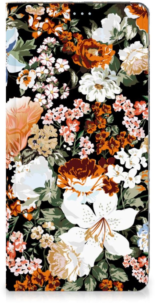 Smart Cover voor Motorola Moto G72 Dark Flowers