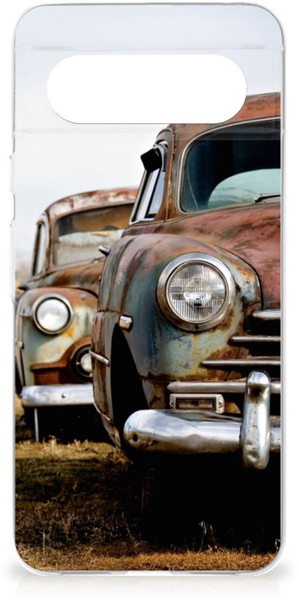 Google Pixel 8 Siliconen Hoesje met foto Vintage Auto