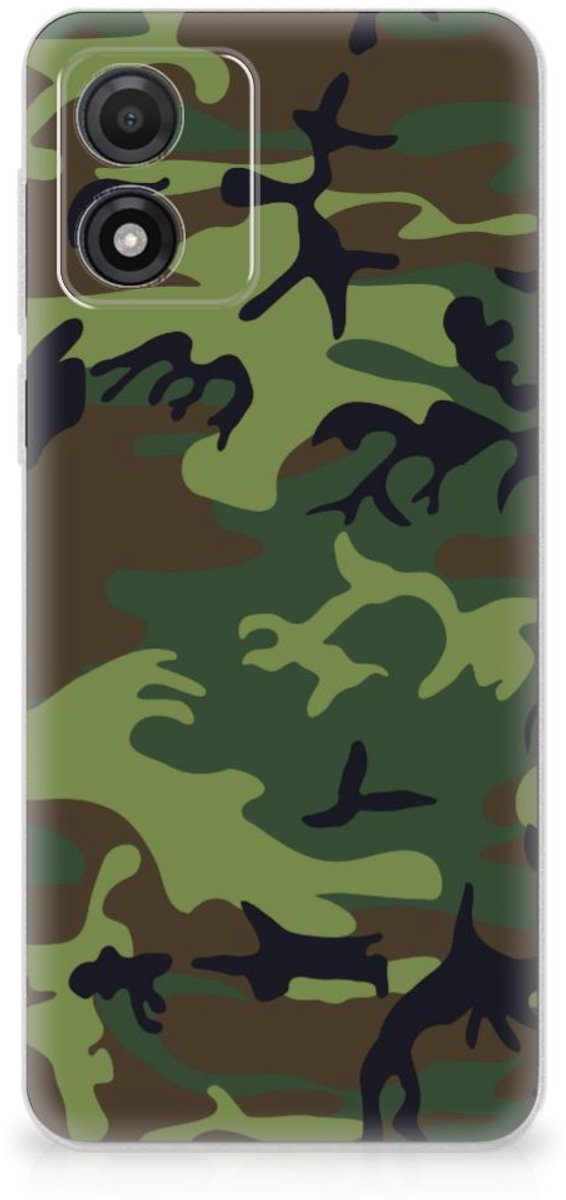 TPU Hoesje voor Motorola Moto E13 TPU bumper Army Dark