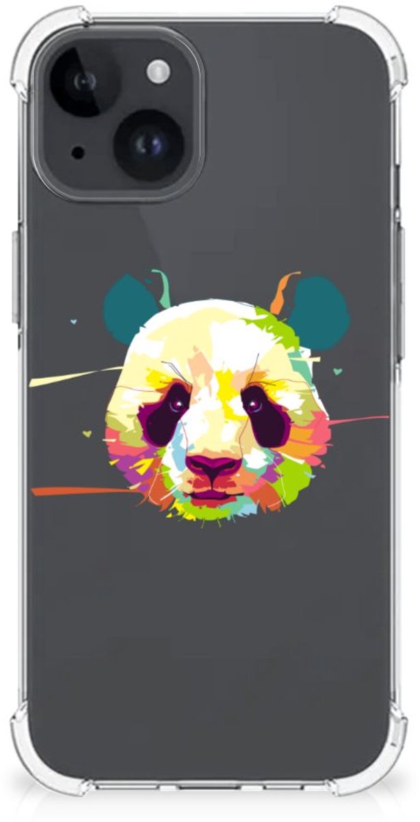 iPhone 15 Plus Stevig Bumper Hoesje Panda Color