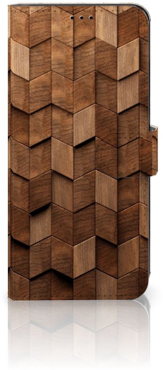 Book Style Case voor Google Pixel 7 Pro Wooden Cubes