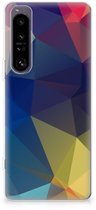 Sony Xperia 1 IV TPU Hoesje Polygon Dark