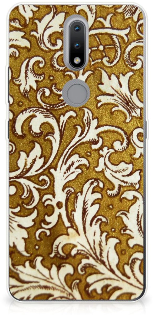 Siliconen Hoesje Nokia 2.4 Barok Goud