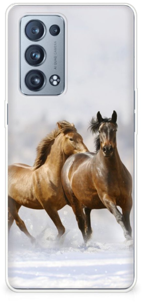OPPO Reno 6 Pro Plus 5G TPU Hoesje Paarden