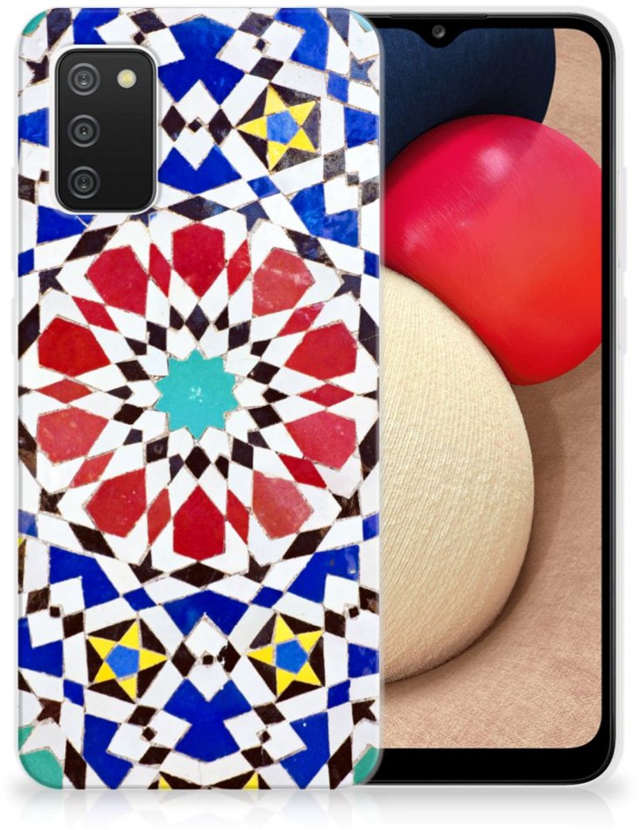 Samsung Galaxy A02s TPU Siliconen Hoesje Mozaïek